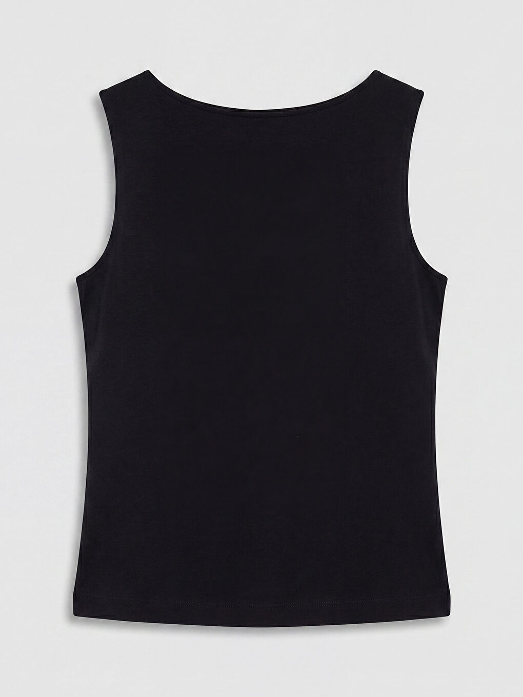 Siyah Kayık Yaka Kadın Atlet