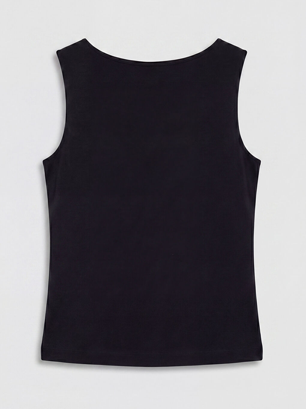 Siyah Kayık Yaka Kadın Atlet-1