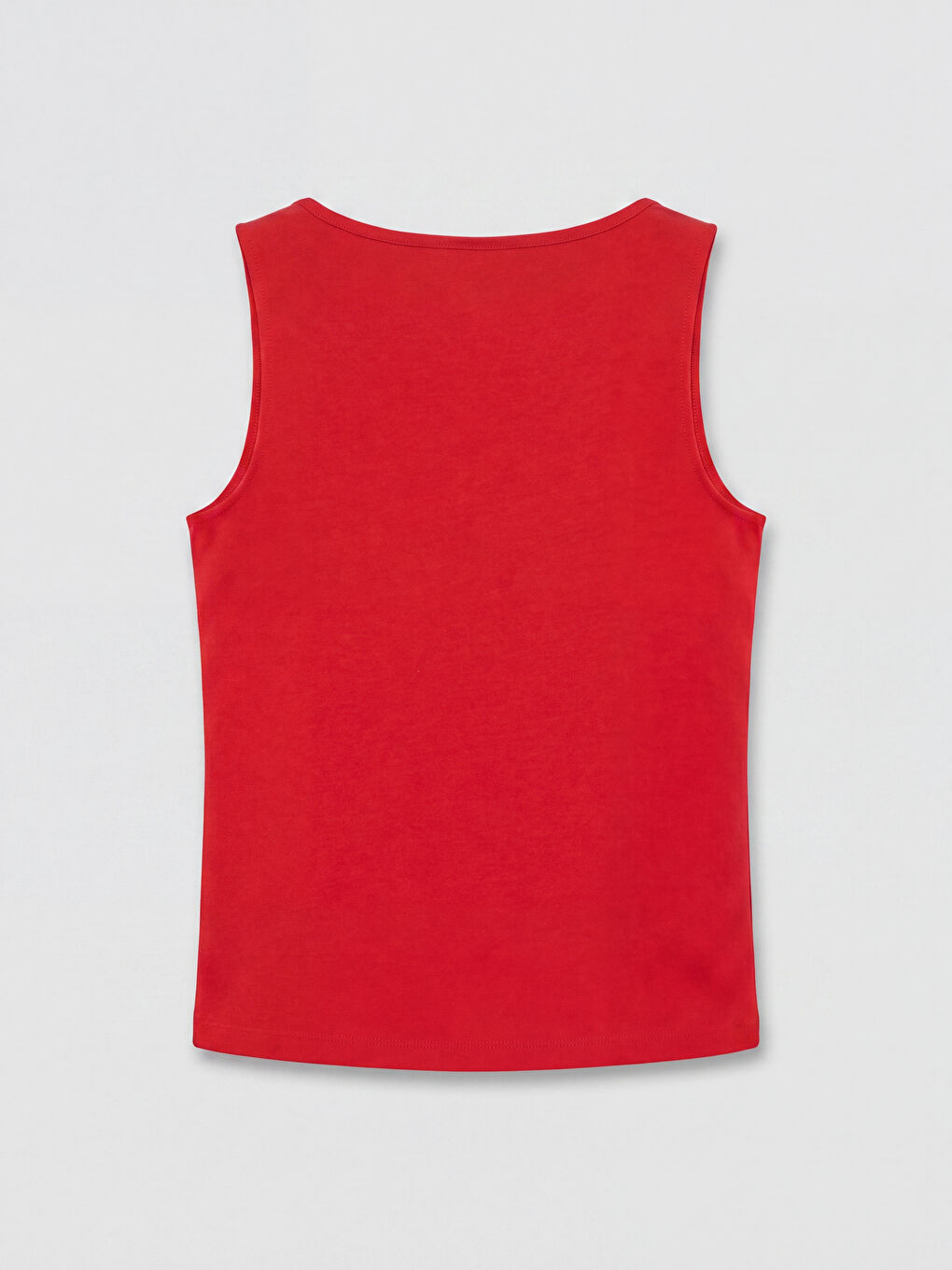 Kırmızı Kayık Yaka Kadın Atlet-1