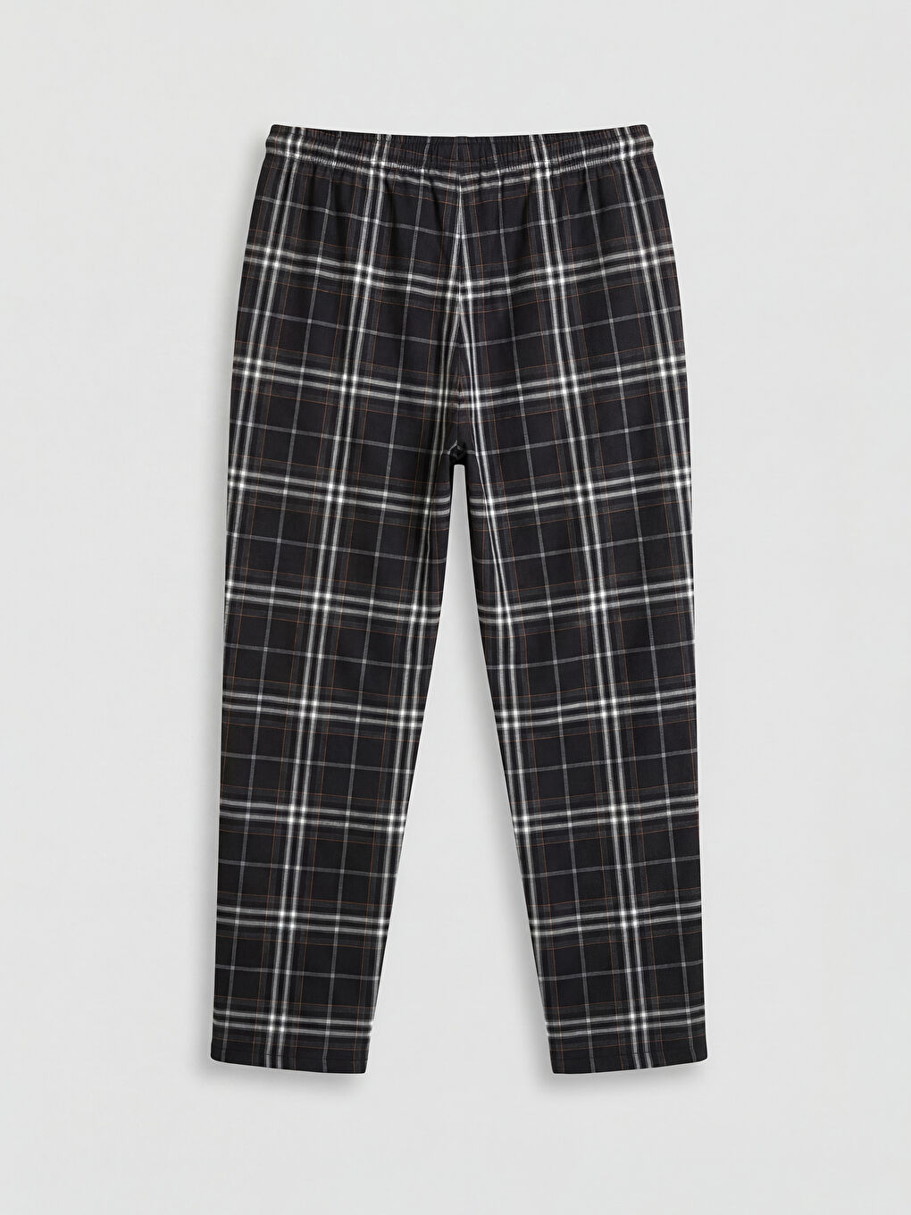 Siyah Standart Kalıp Ekose Erkek Pijama Altı-1