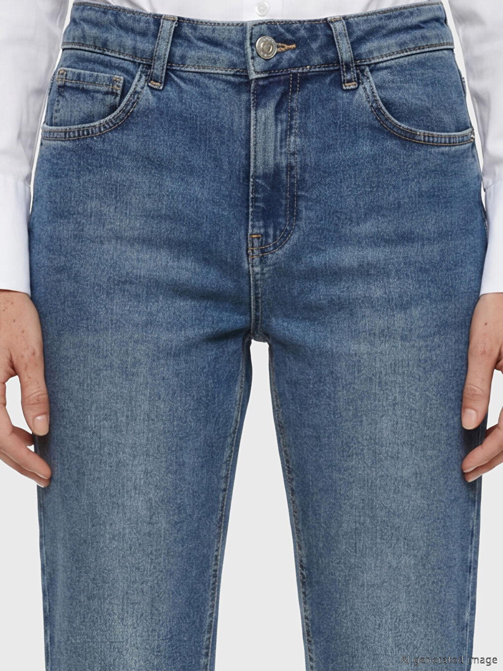 INDIGO Teksas kapri pantalone Žena-2