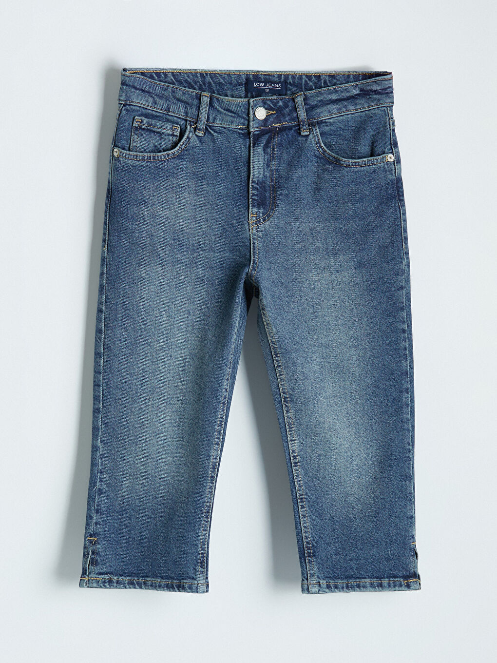 INDIGO Teksas kapri pantalone Žena-4