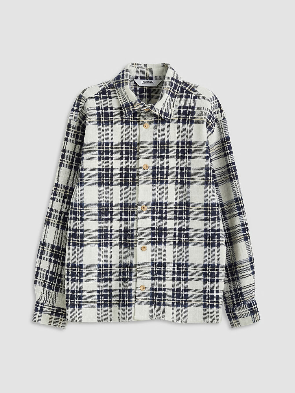 Bej Ekose Erkek Çocuk Gömlek Ceket