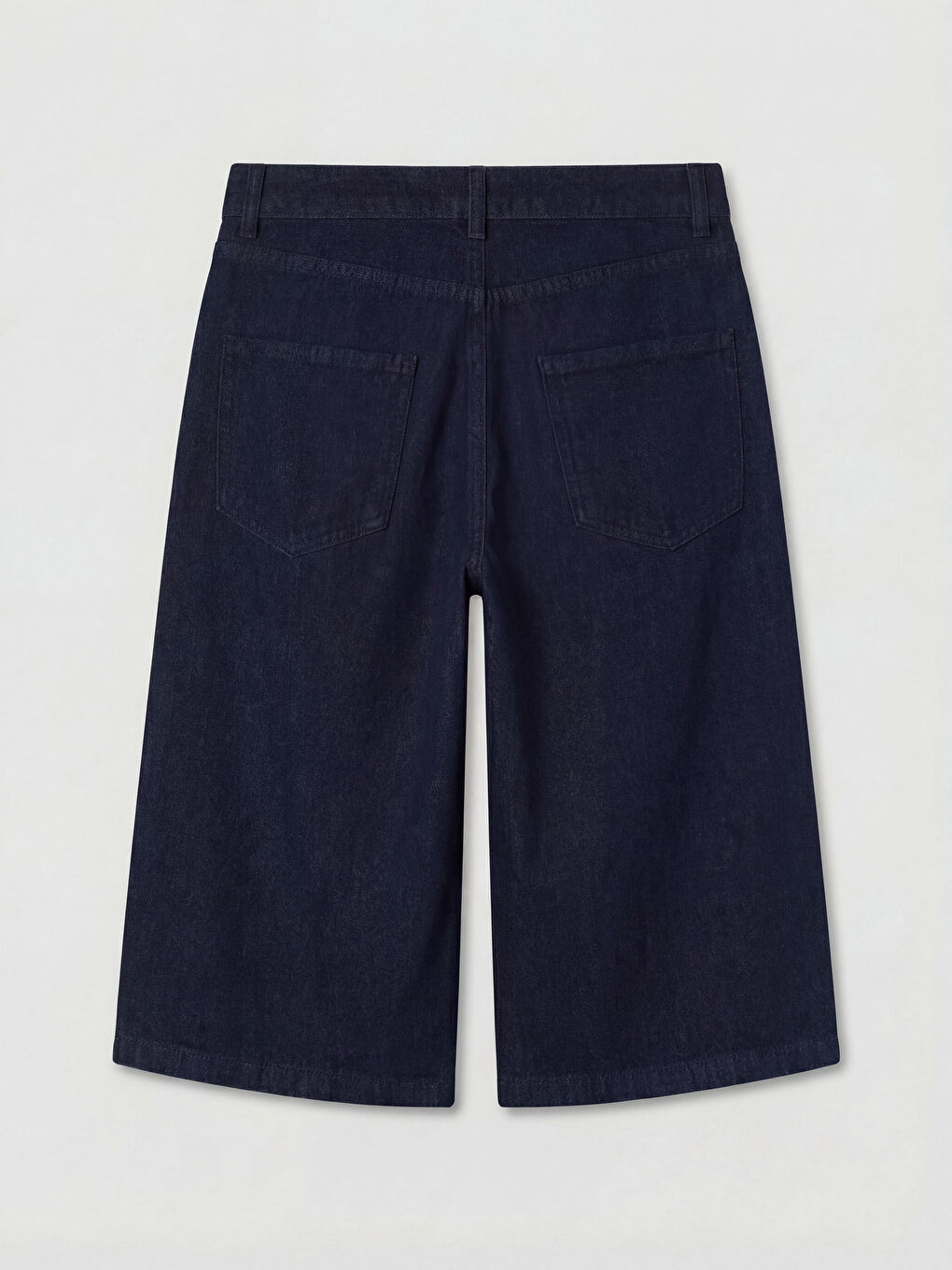 Lacivert Bermuda Fit Kadın Jean Şortolon-1