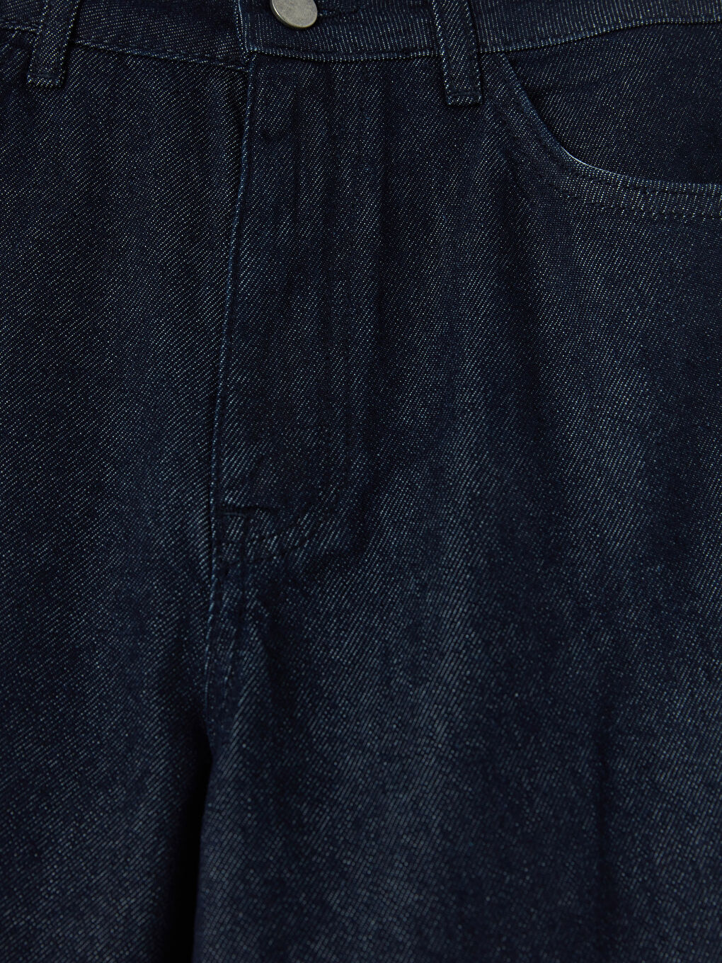 Lacivert Bermuda Fit Kadın Jean Şortolon-2