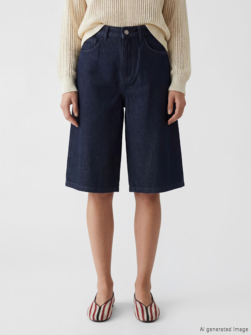 Bermuda Fit Women's Jean Shorts-1