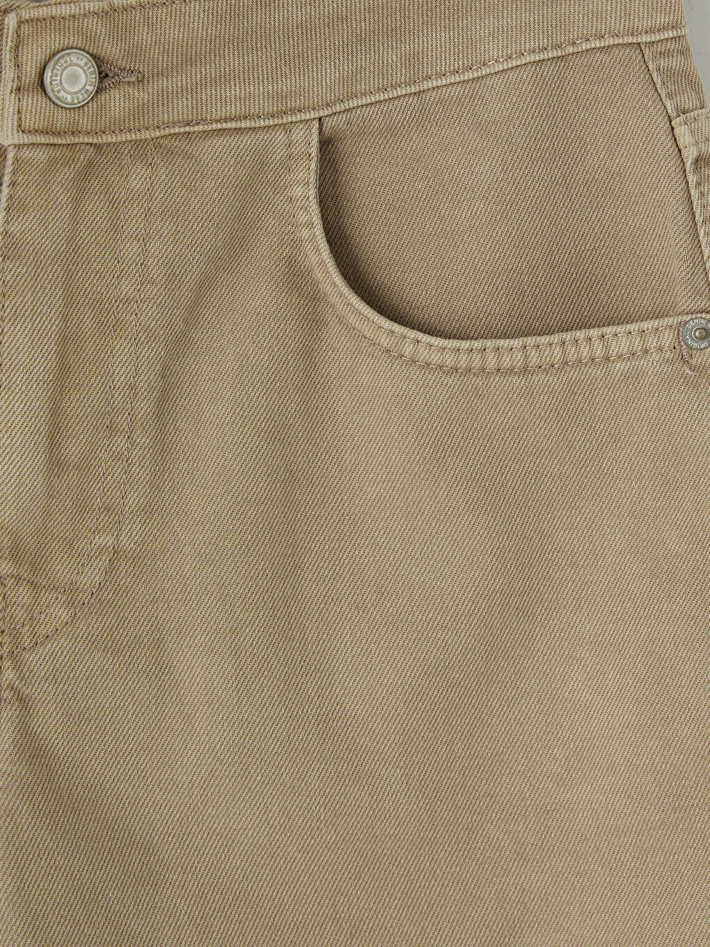 Haki Bermuda Fit Kadın Jean Şortolon-5