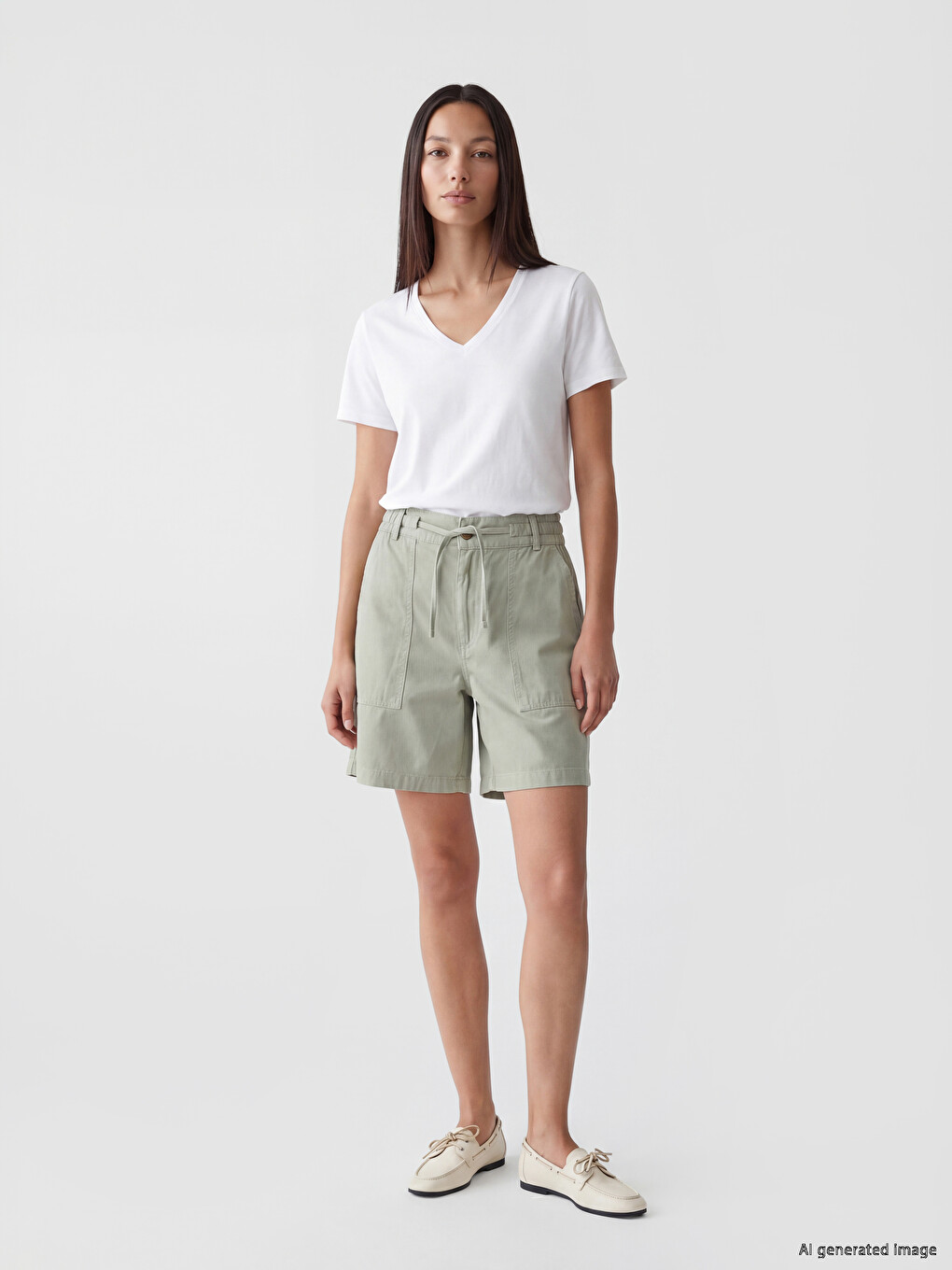 Elastic Waist Women's Jean Shorts
