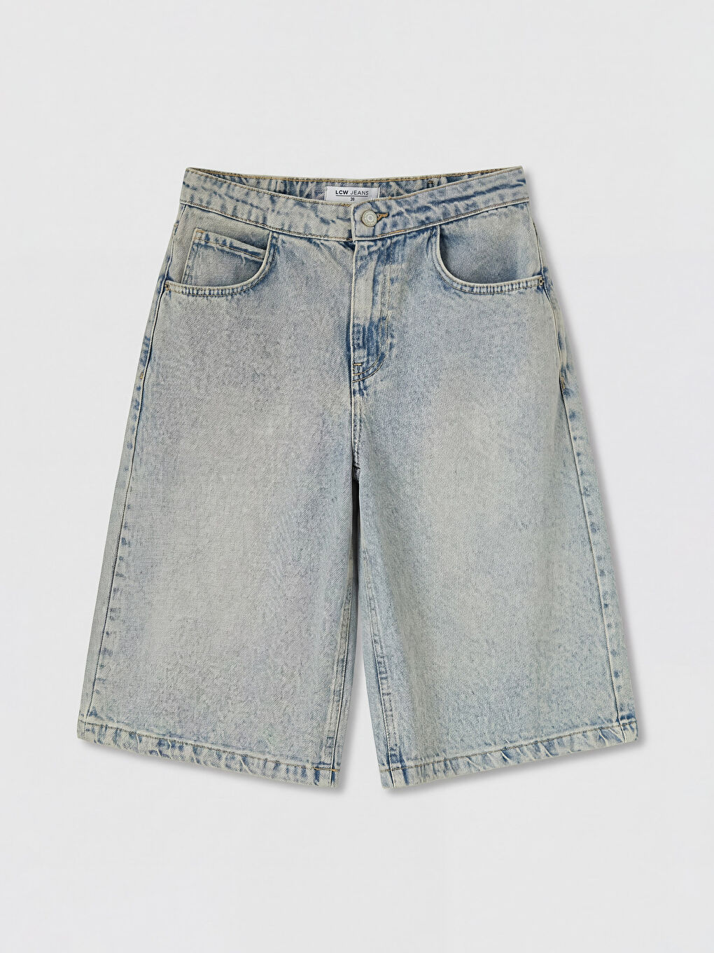 İndigo Bermuda Fit Kadın Denim Şortolon