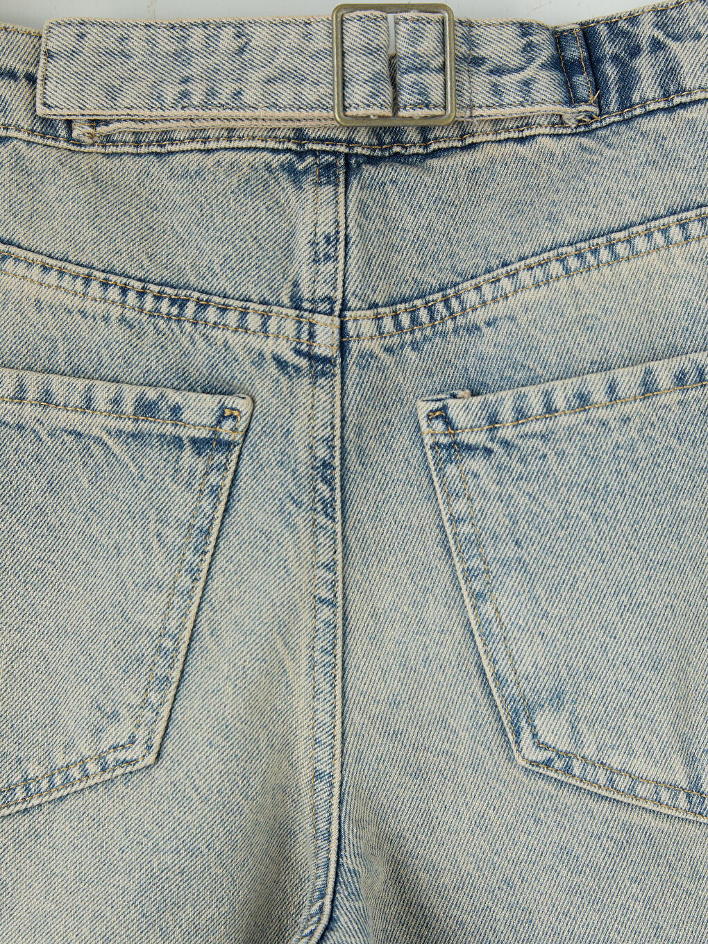 İndigo Bermuda Fit Kadın Denim Şortolon-3