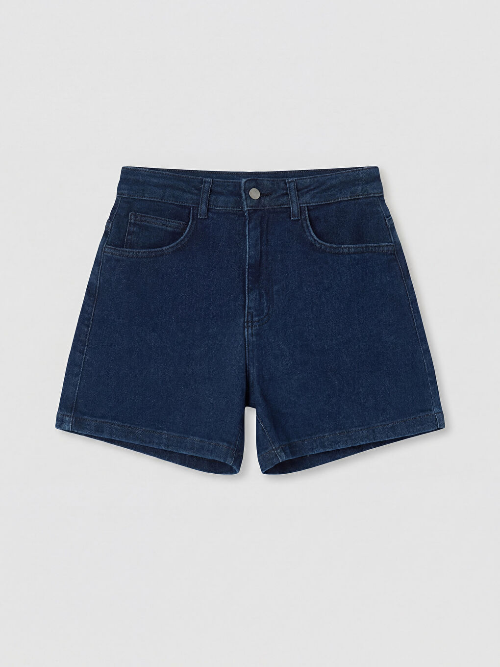 High Waisted Women's Denim Shorts-4