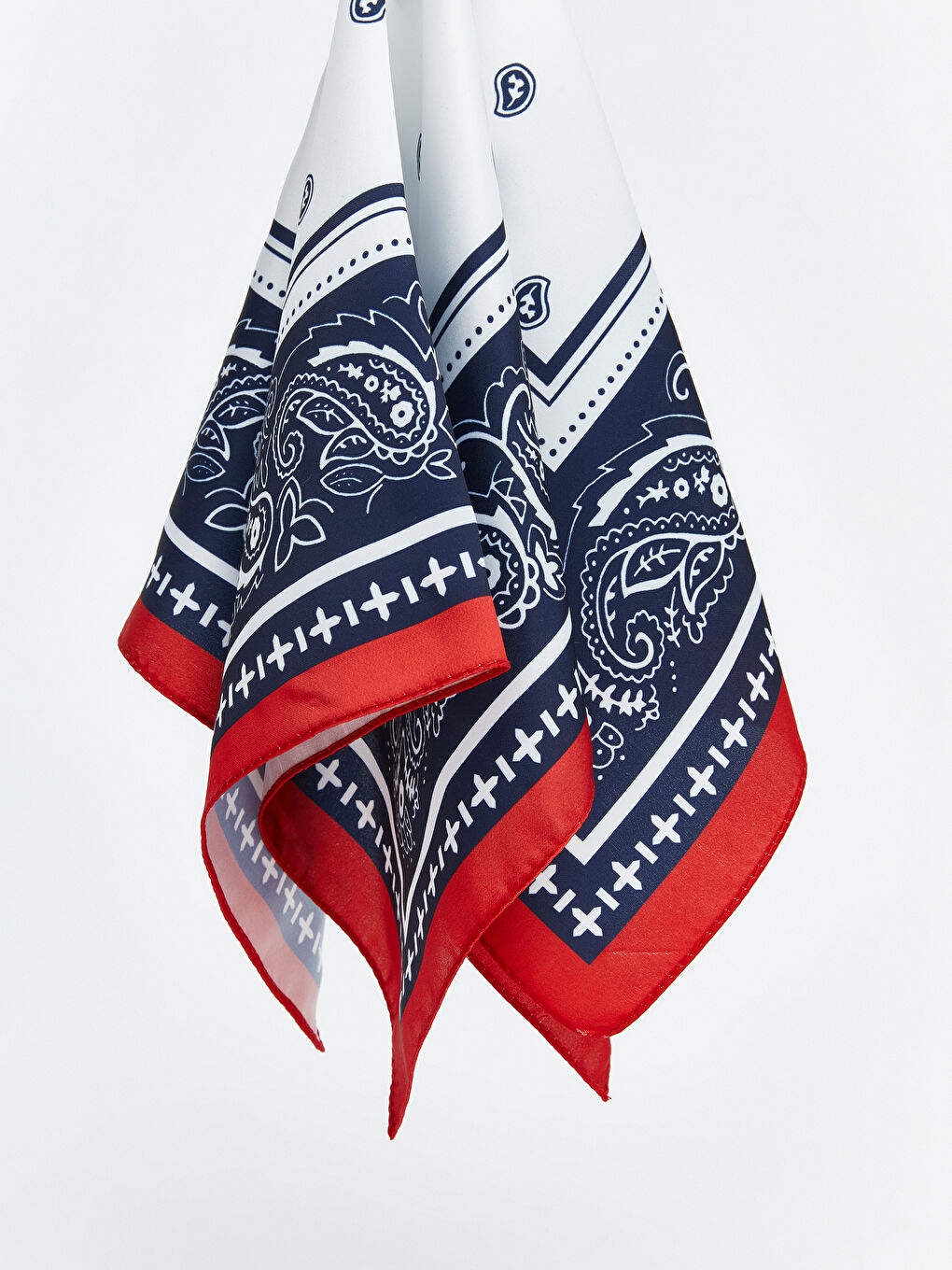 Mavi Desenli Kadın Bandana