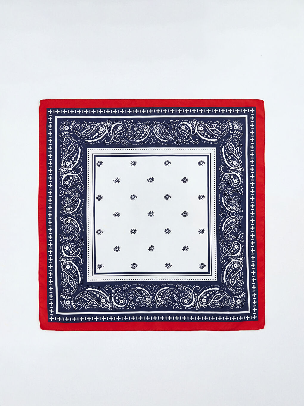 Mavi Desenli Kadın Bandana-1