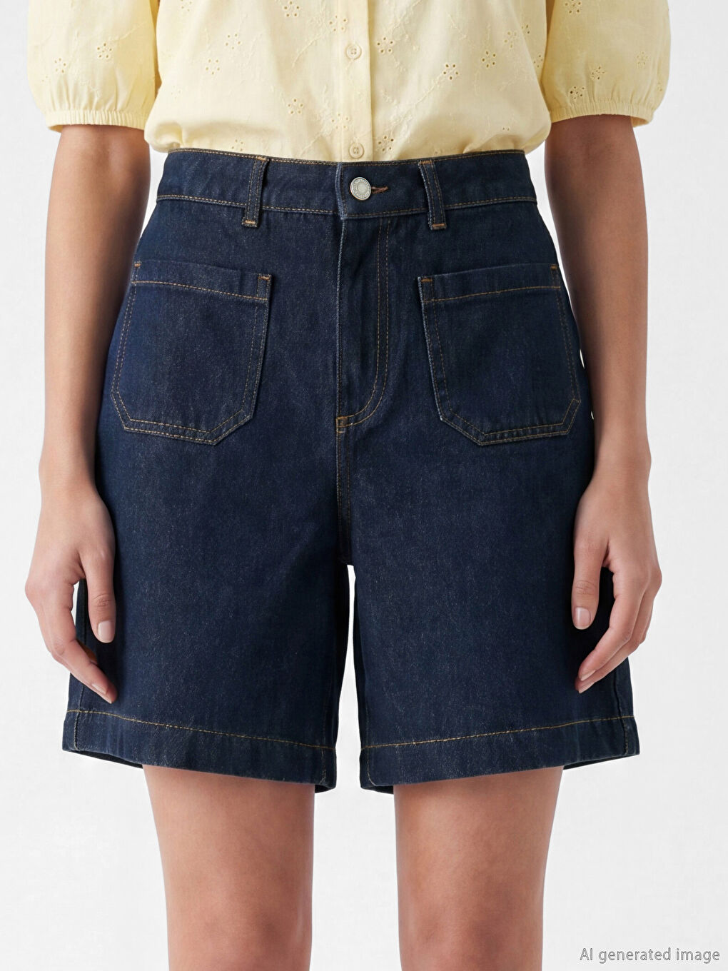 Bermuda fit ženski teksas šorts-2