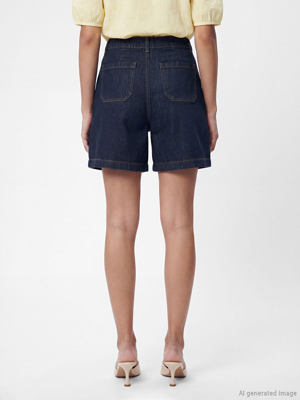 Bermuda fit ženski teksas šorts-3