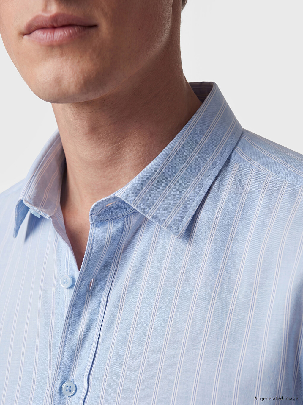 Regular Fit Striped Gabardine Men's Shirt-2
