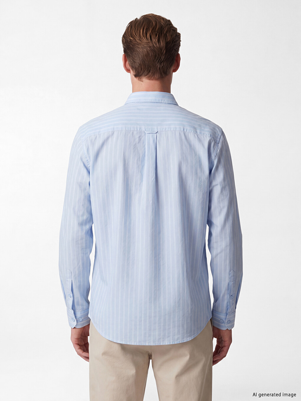 Regular Fit Striped Gabardine Men's Shirt-3