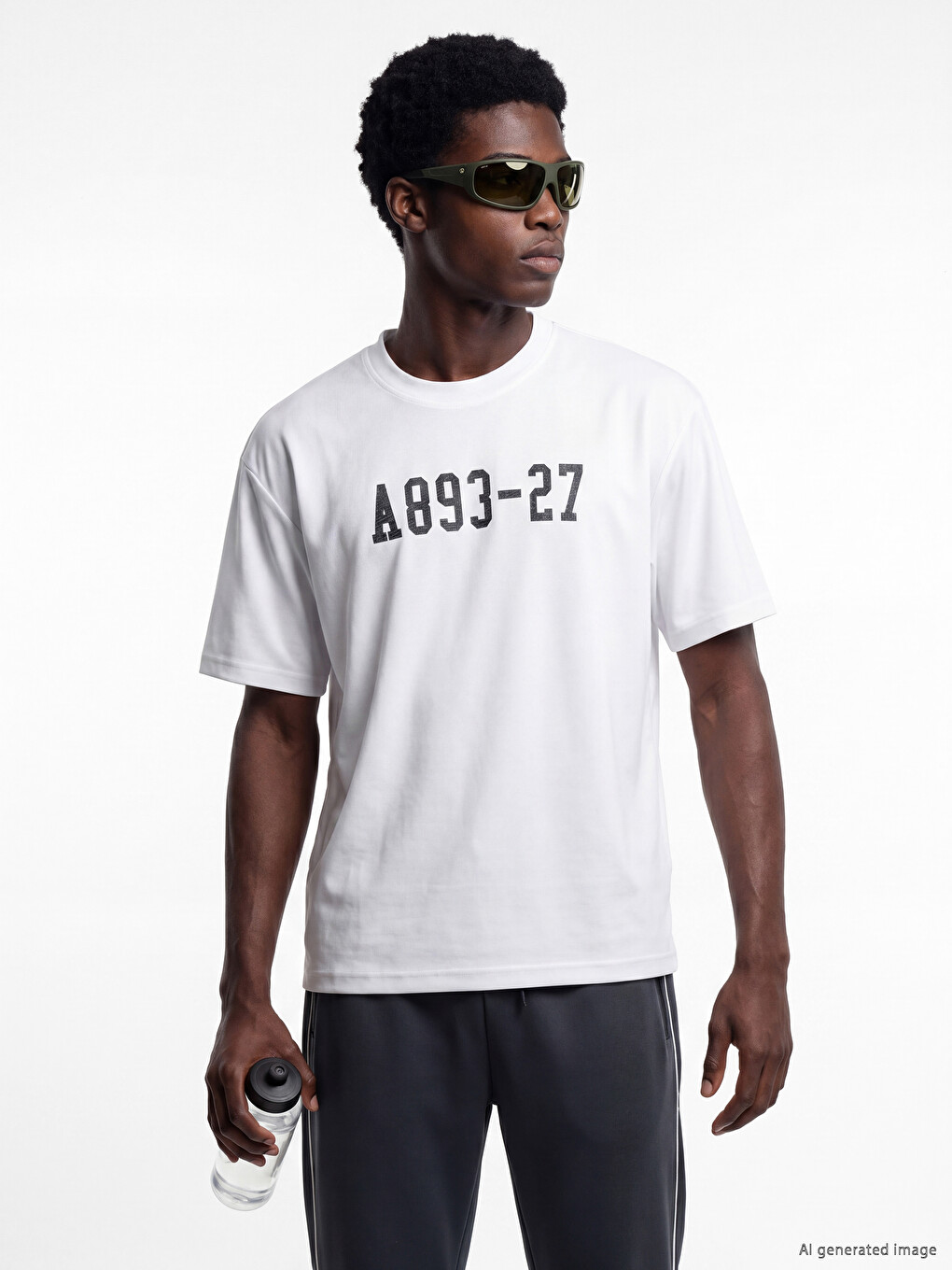 Crew Neck Printed Men's Sports T-Shirt