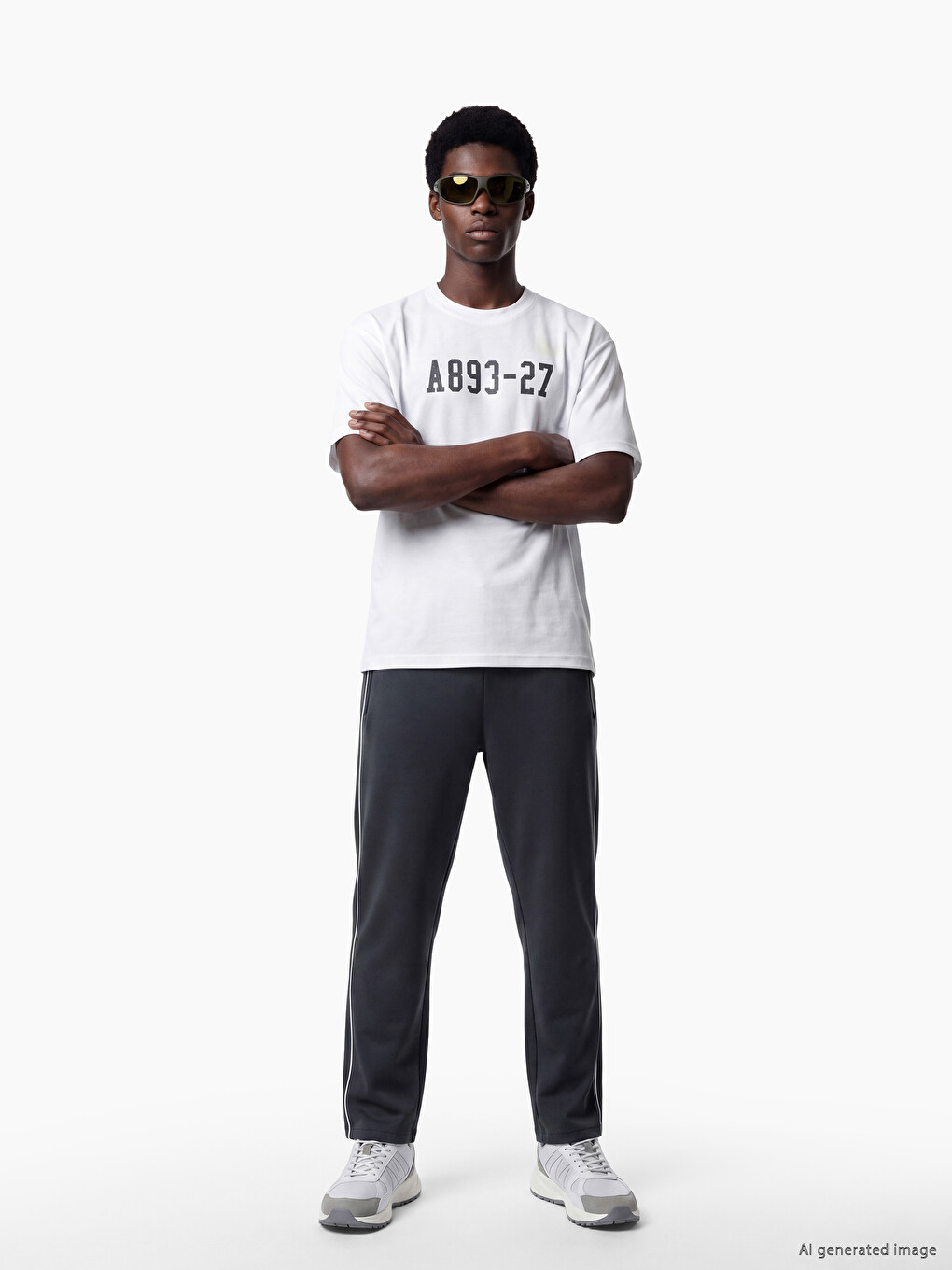 Crew Neck Printed Men's Sports T-Shirt-1