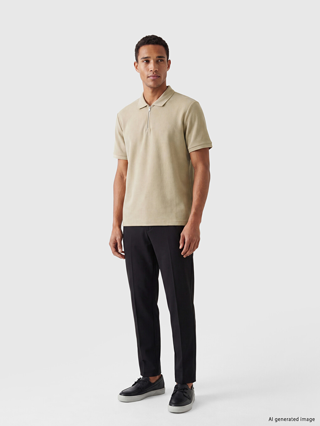 Polo Collar Men's T-Shirt-1