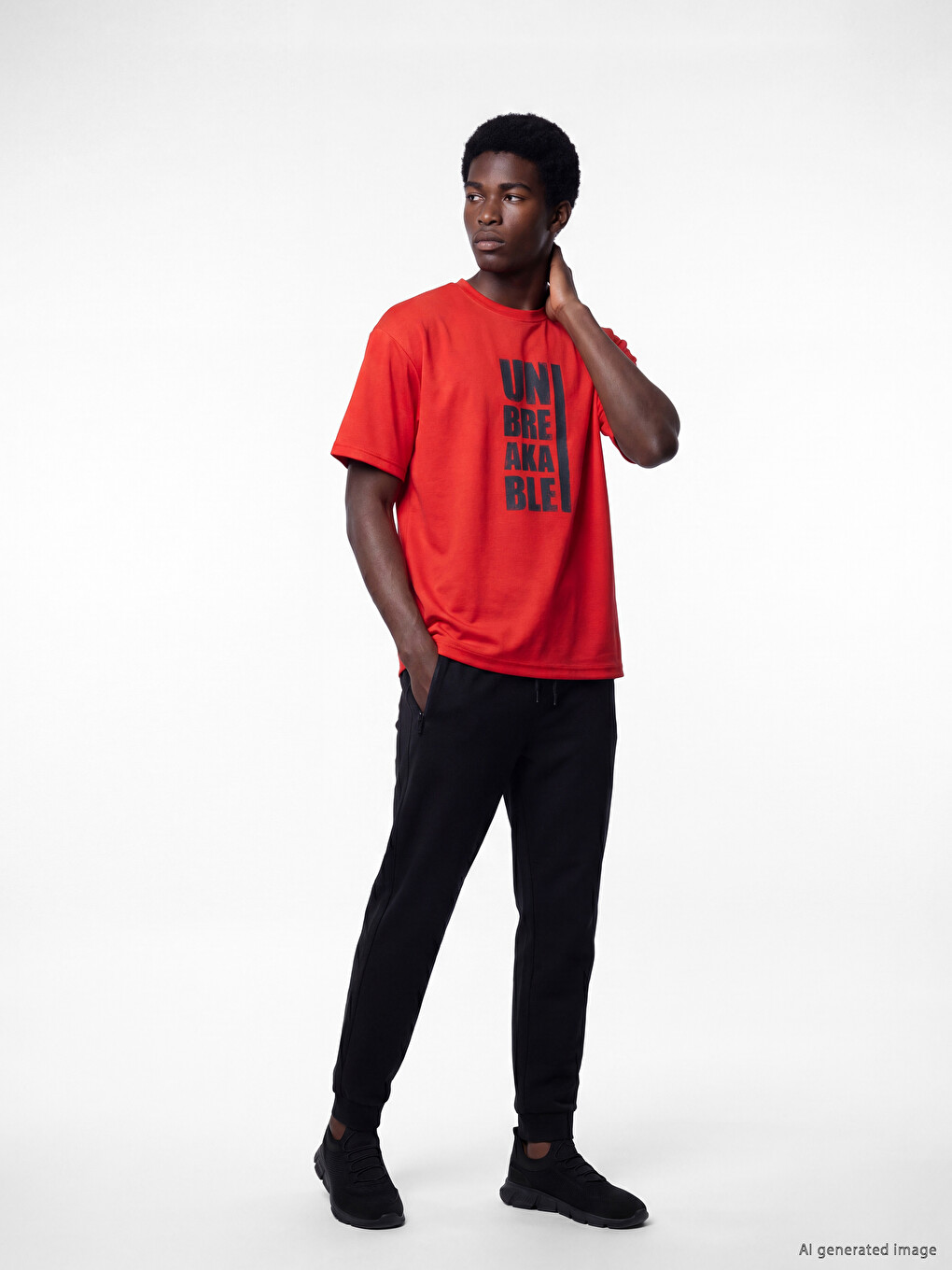 Crew Neck Printed Men's Sport T-Shirt-1