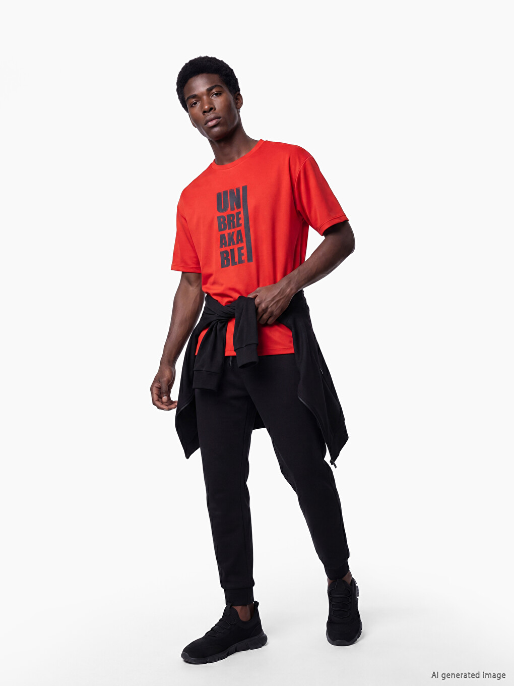 Crew Neck Printed Men's Sport T-Shirt-2