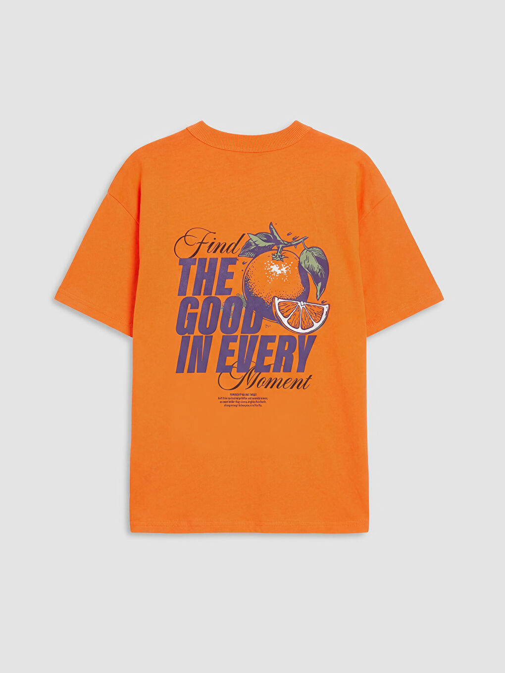 Turuncu Bisiklet Yaka Baskılı Erkek Çocuk Tişört-1