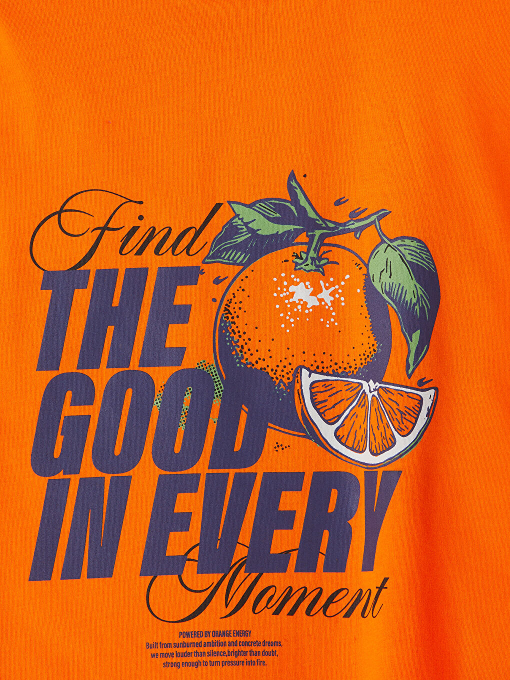 Turuncu Bisiklet Yaka Baskılı Erkek Çocuk Tişört-2