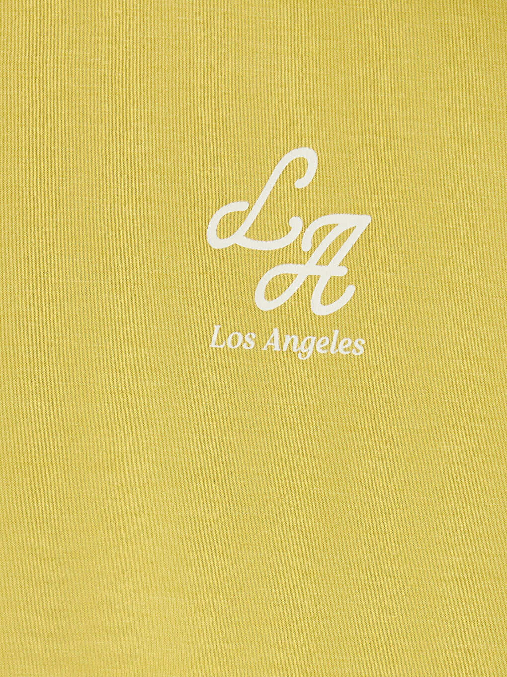 Sarı Bisiklet Yaka Baskılı Erkek Çocuk Soft Touch Tişört-2