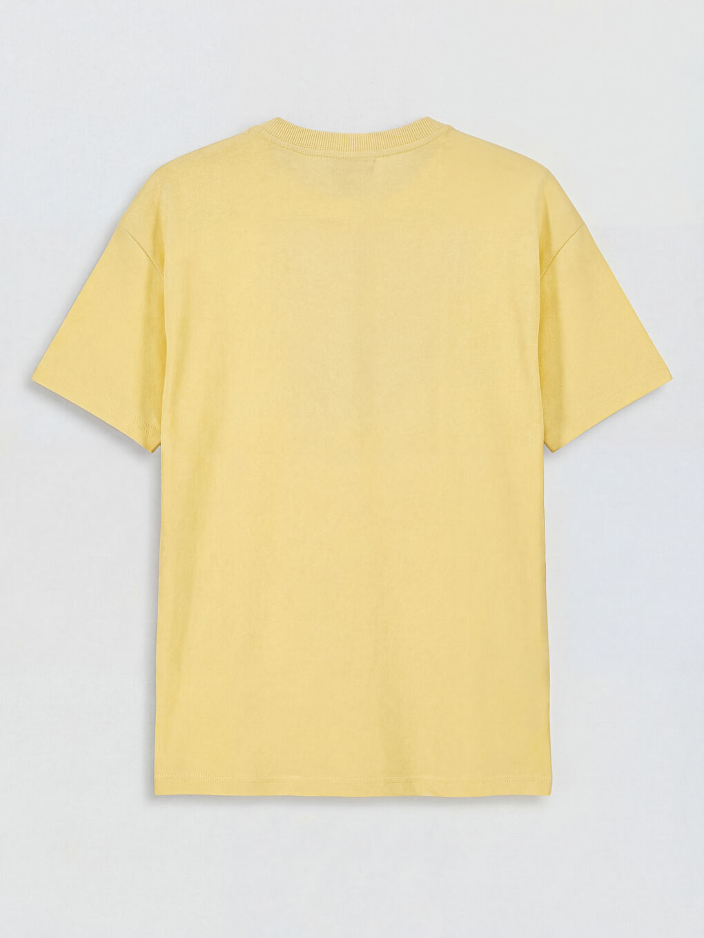 Sarı Bisiklet Yaka Baskılı Erkek Çocuk Tişört-1