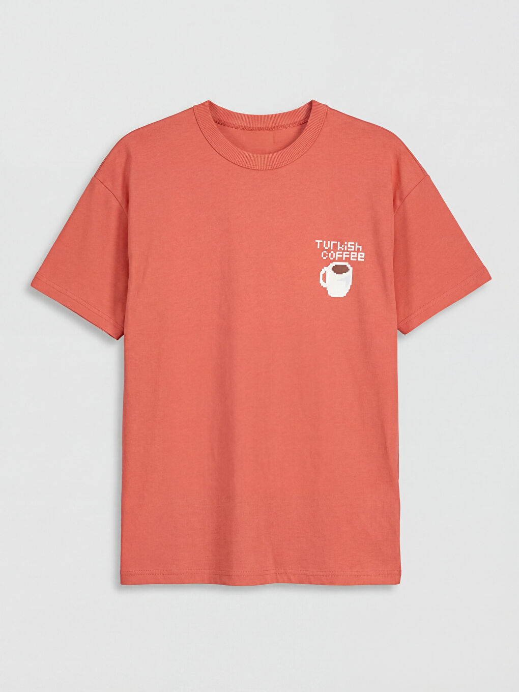 Kırmızı Bisiklet Yaka Baskılı Erkek Çocuk Tişört