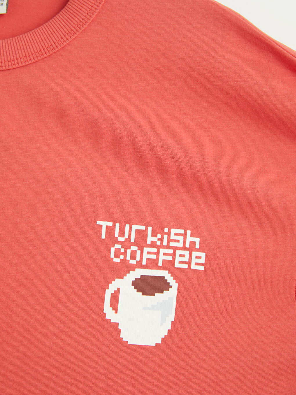 Kırmızı Bisiklet Yaka Baskılı Erkek Çocuk Tişört-2