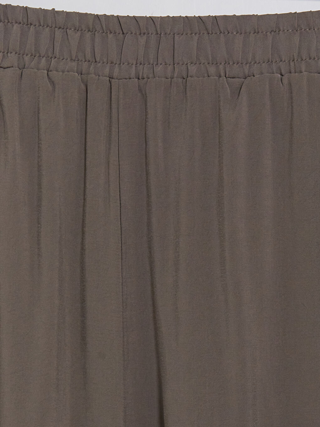 Kahverengi Beli Lastikli Havuç Kesim Kadın Pantolon-2