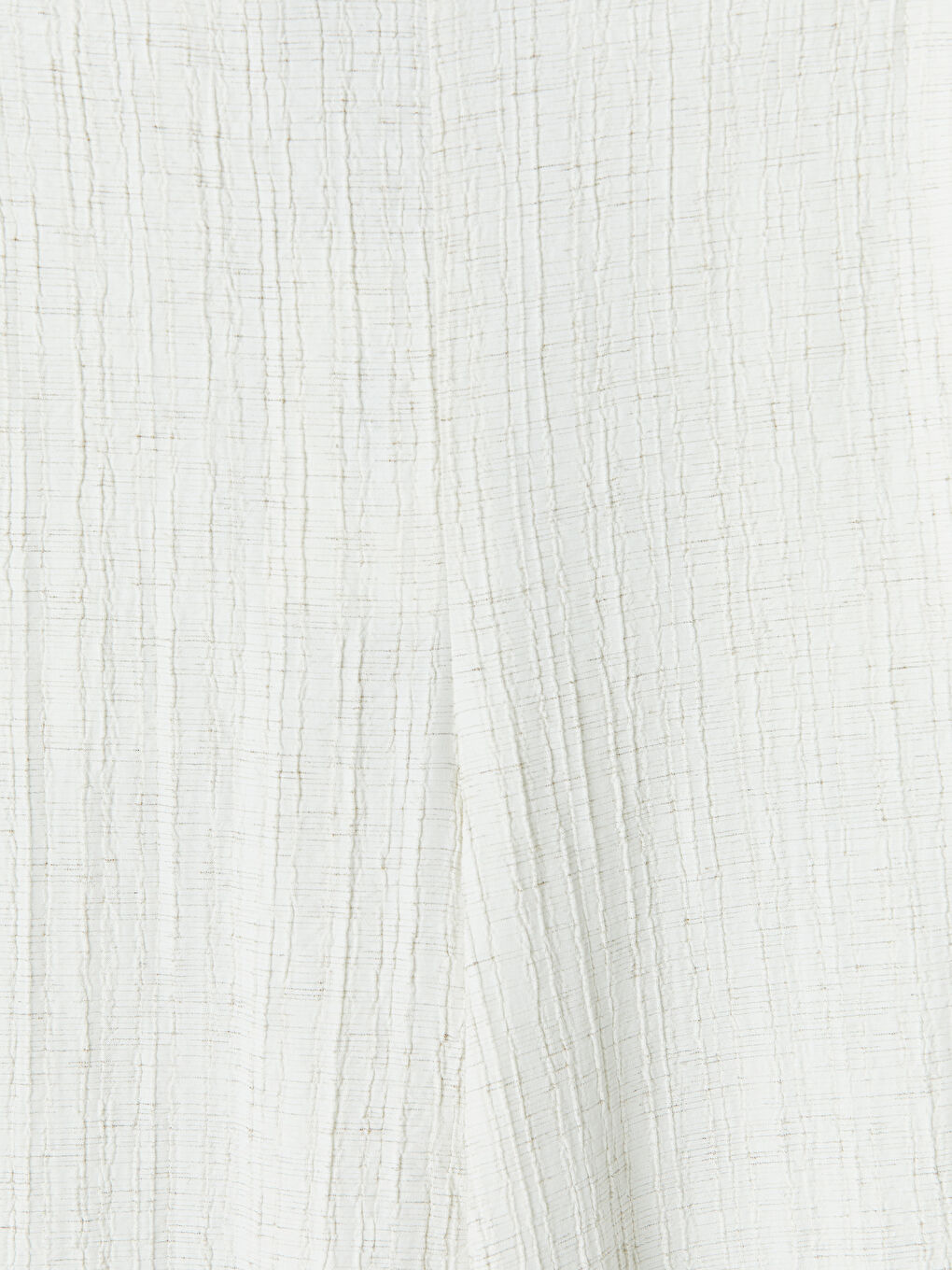 Beyaz Beli Lastikli Kadın Pantolon-2