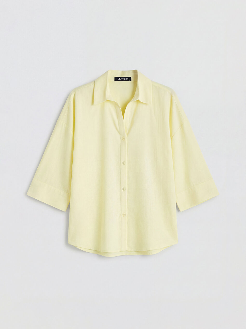 Sarı Truvakar Kollu Kadın Gömlek