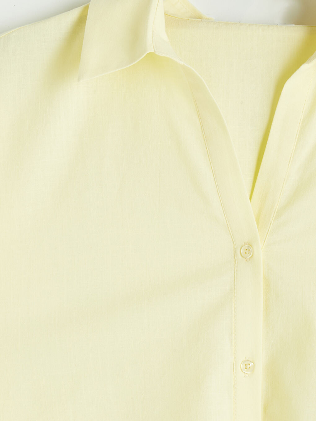 Sarı Truvakar Kollu Kadın Gömlek-2