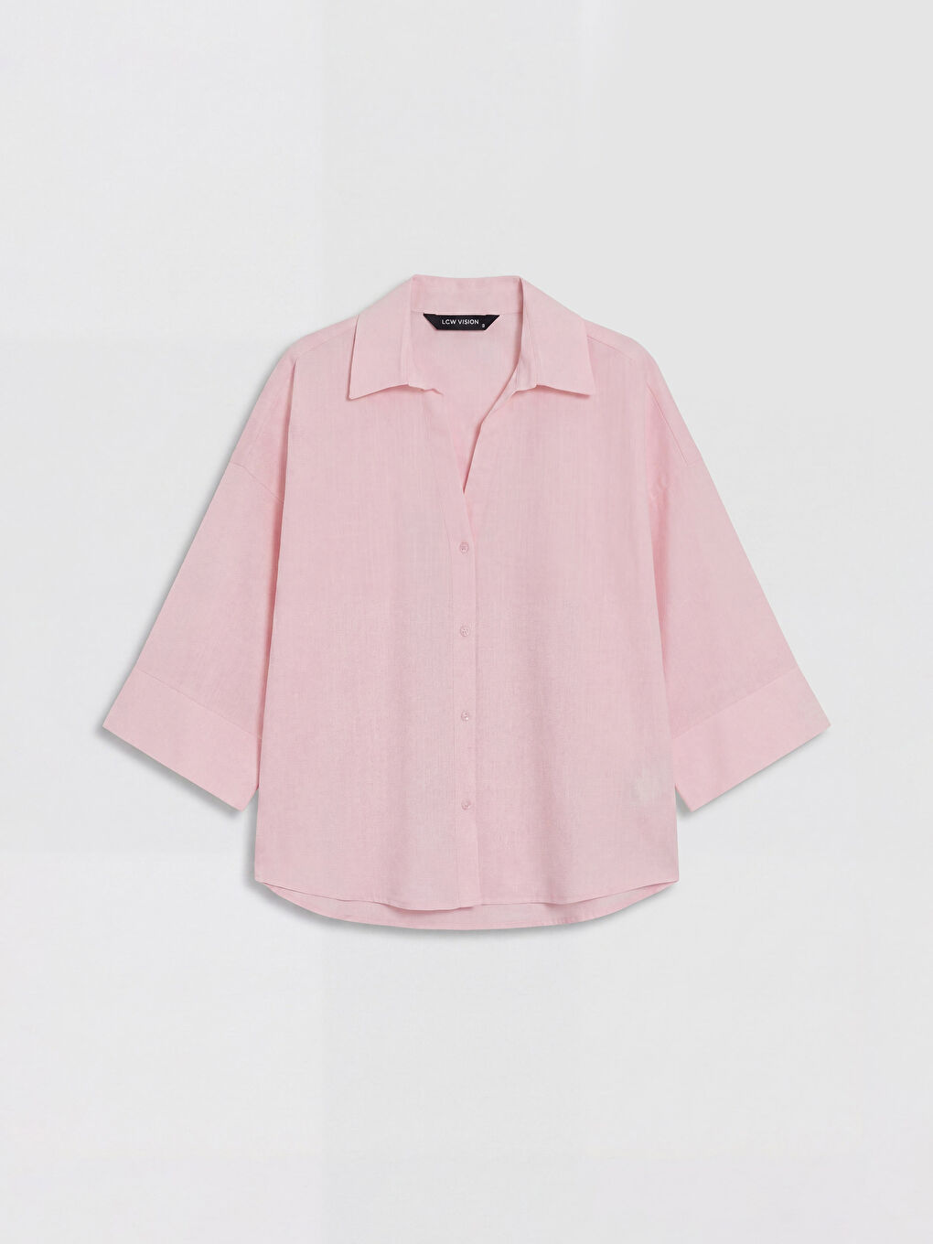 Pembe Truvakar Kollu Kadın Gömlek