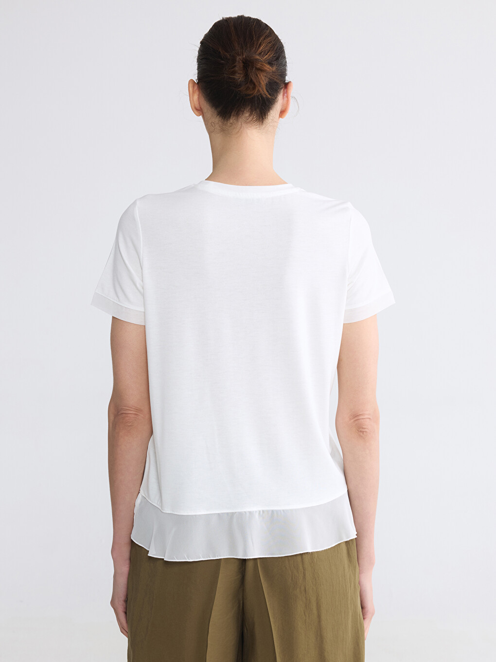Bluza sa okruglim izrezom sa cvetnim printom-3