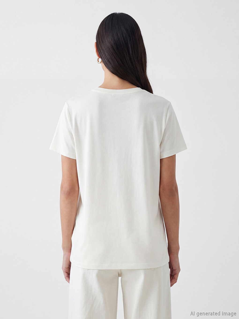 Crew Neck Printed Women's T-Shirt-3