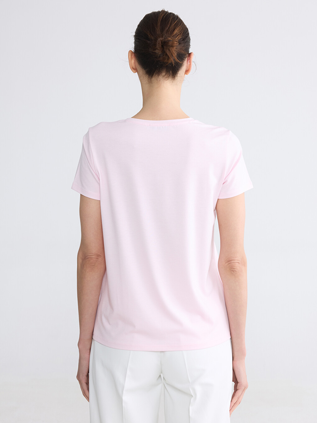 Crew Neck Paris Printed Women's T-Shirt-3