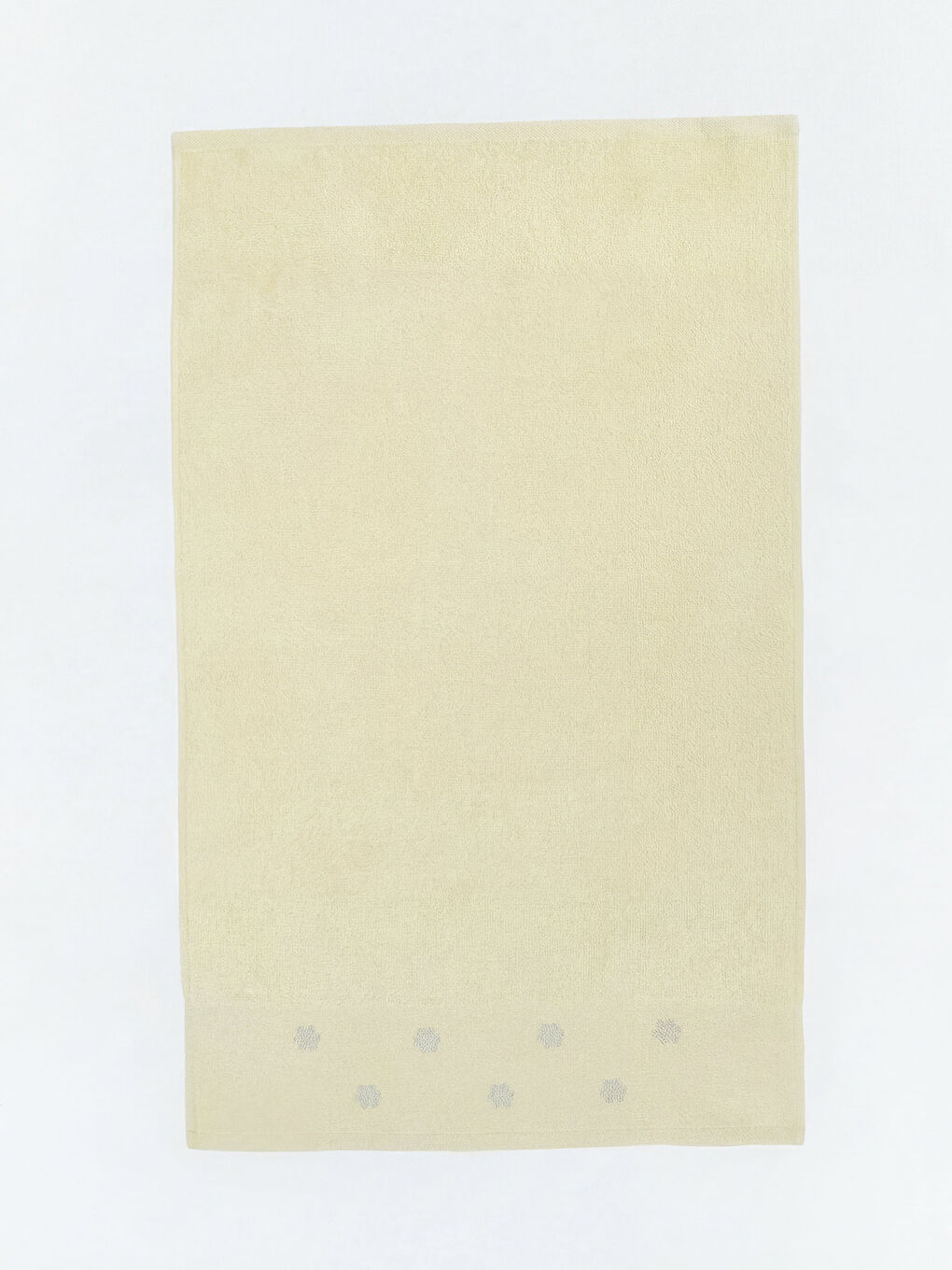 Sarı Çiçek Desenli Pamuklu Yüz Havlusu 50x80 cm-2