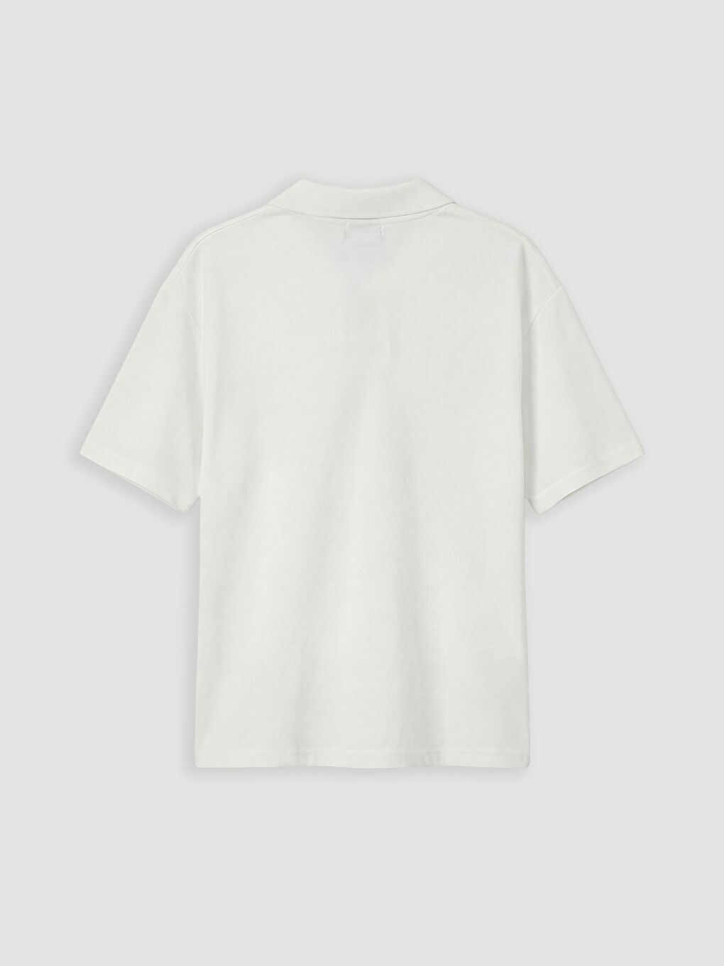 Ekru Polo Yaka Erkek Çocuk Tişört-1