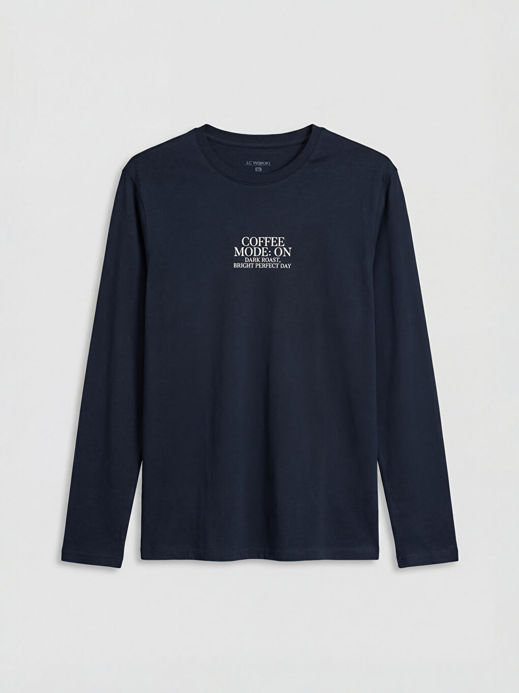 Lacivert Standart Kalıp Baskılı Erkek Pijama Takım-1