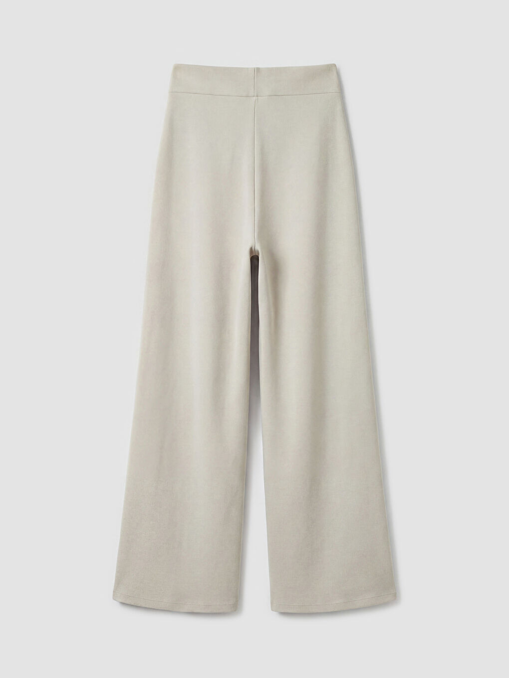 Gri Beli Lastikli Soft Touch Kadın Eşofman Altı-1