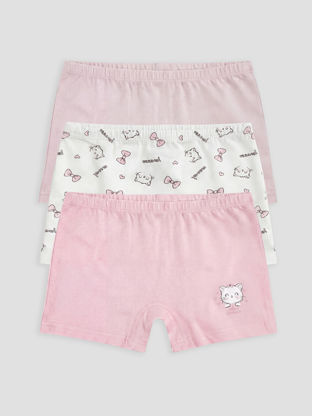 Beyaz Kız Çocuk 3'lü Boxer-4