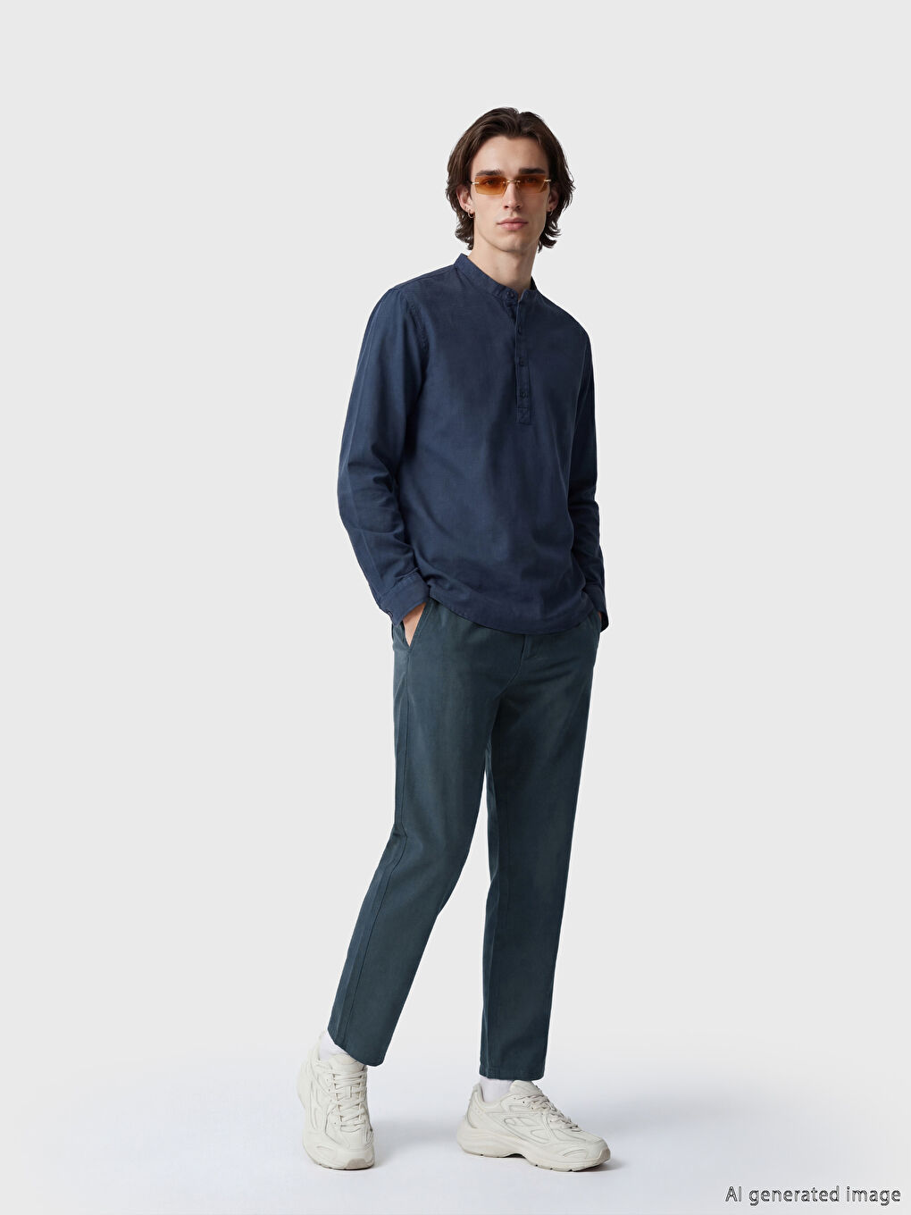 Gri Standart Kalıp Erkek Pantolon