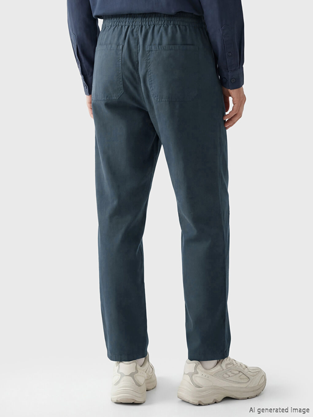 Gri Standart Kalıp Erkek Pantolon-2