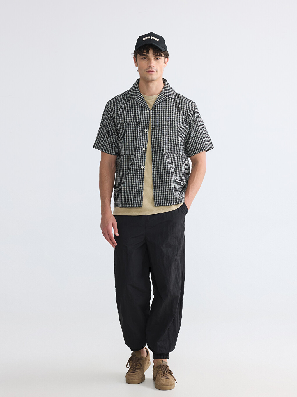 Relax Fit Gingham Patterned Men's Shirt-1
