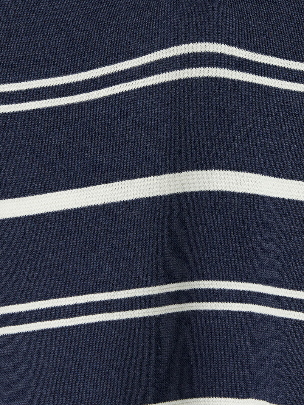 Lacivert Polo Yaka Çizgili Erkek Çocuk Triko Kazak-2