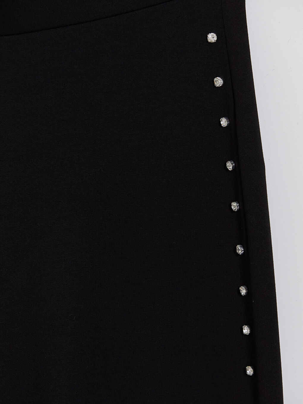 Siyah Taşlı Soft Touch Kadın Eşofman Altı-2